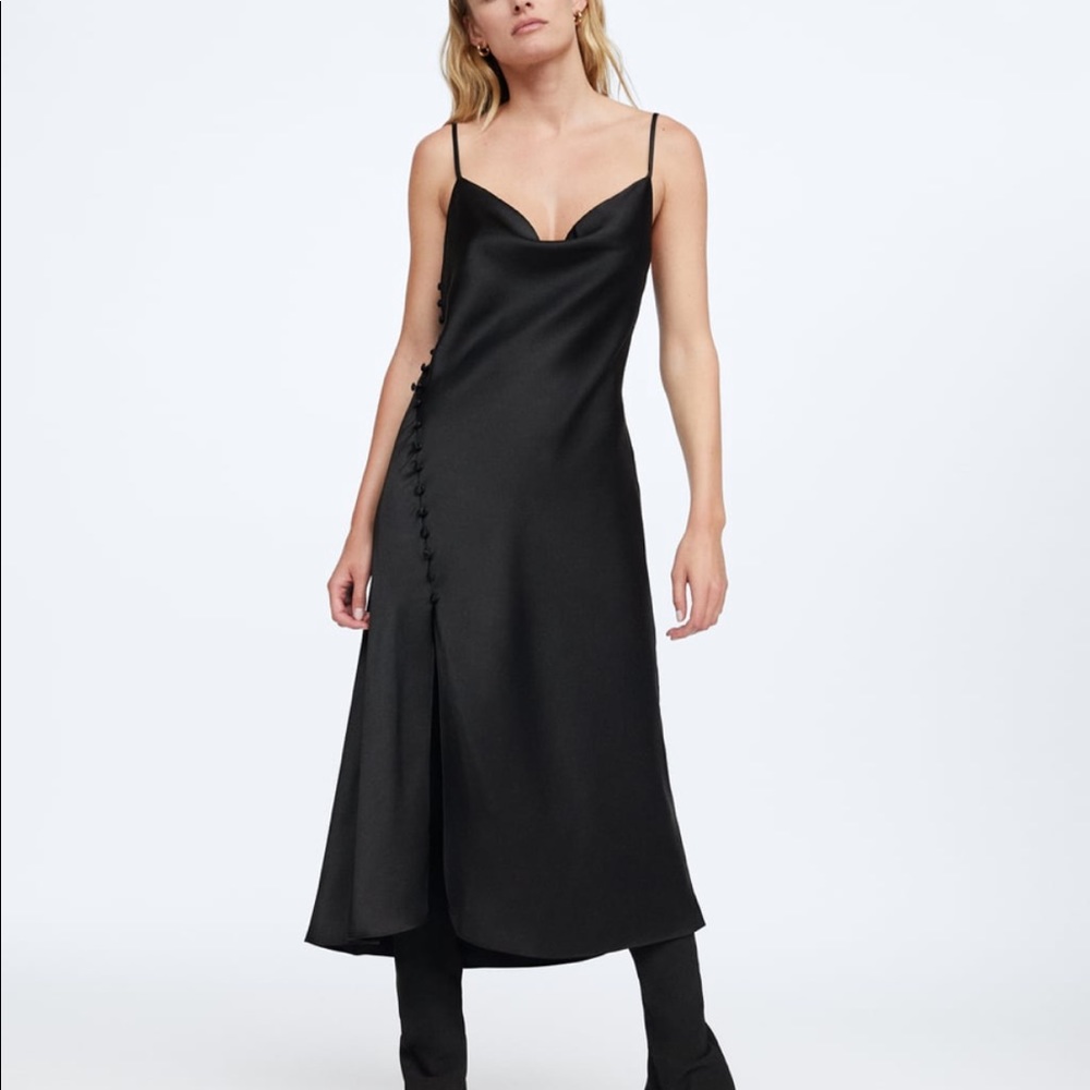 Zara Satin Lingerie Style Dress